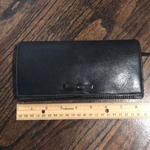 JCrew black leather wallet